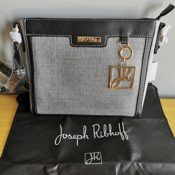 JOSEPH RIBKOFF grey and black purse - Picture 1 of 5